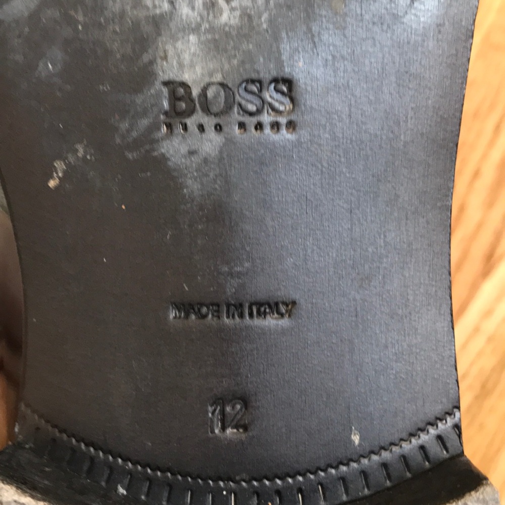 Hugo Boss men leather dress shoes size US 13 - Picture 7 of 8